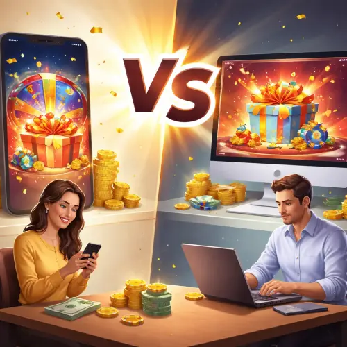mobile bonuses vs desktop promotions