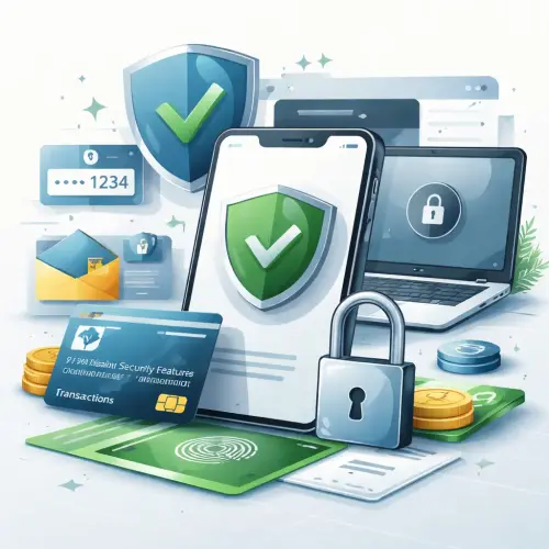 Security features during online transactions