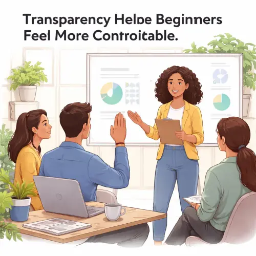transparency helps beginners feel more comfortable